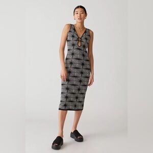 Another Girl knit o-ring midi dress